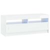 vidaXL LED TV Cabinet High Gloss White Engineered Wood