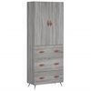 vidaXL Highboard Grey Sonoma 69.5x34x180 cm Engineered Wood