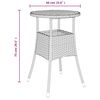 vidaXL Garden Table Ø60x75 cm Acacia Wood and Poly Rattan Black