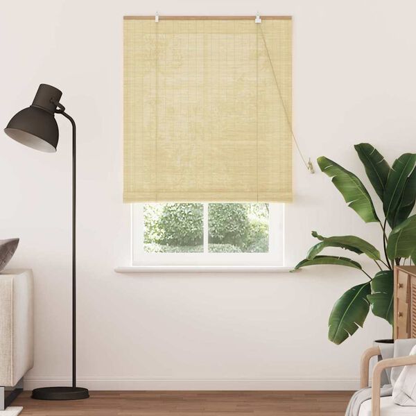 vidaXL Roller Blind with Curtains Manual Nature 100 x 220 cm Bamboo