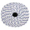 vidaXL Boat Rope White 10 mm 100 m Polypropylene
