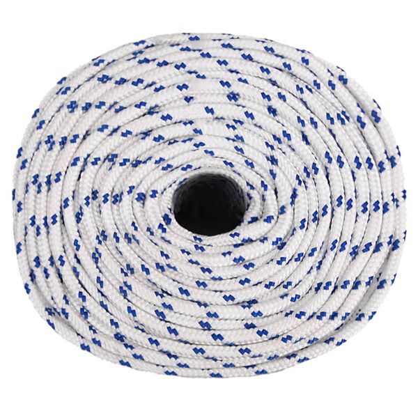 vidaXL Boat Rope White 10 mm 100 m Polypropylene