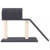 vidaXL Cat Scratching Posts with Tunnel and Ladder Dark Grey 55.5 cm