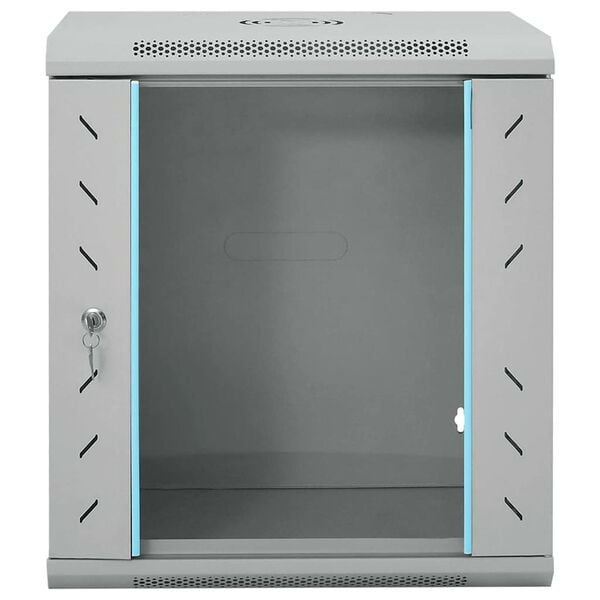 vidaXL Network Cabinet with Storage Grey 53 x 45 x 60 cm Steel