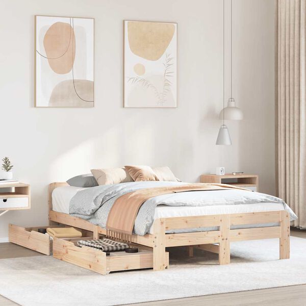 vidaXL Bed frame without Mattress 120x200 cm Solid Wood Pine