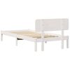 vidaXL Bed Frame with Headboard White 100 x 200 cm Solid Pine Wood