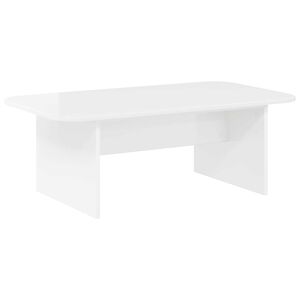 vidaXL Coffee Table High Gloss White 93 x 53 x 33 cm Engineered Wood