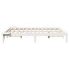 vidaXL Bed Frame White 135 x 190 cm Solid Pine Wood