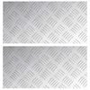 vidaXL Stair Tread Rectangular 2 pcs Silver 40 x 20 cm Aluminium