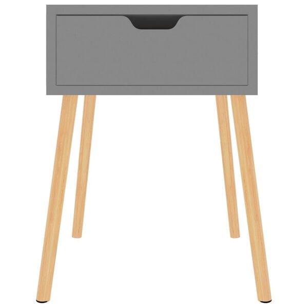 vidaXL Bedside Cabinet Grey 40x40x56 cm Engineered Wood