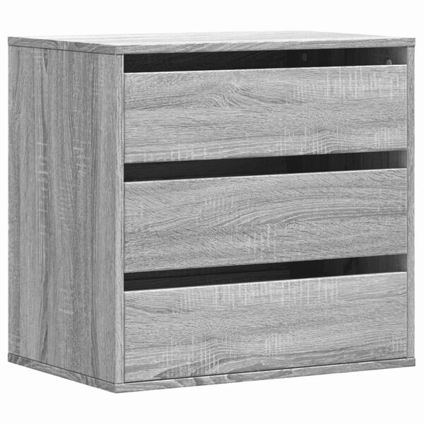 vidaXL Corner Chest of Drawers Grey Sonoma 60x41x58 cm Engineered Wood