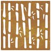 vidaXL Garden Wall Decoration 55x55 cm Corten Steel Bamboo Design