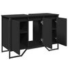 vidaXL Bathroom Sink Cabinet Black 91x35x60 cm Engineered Wood