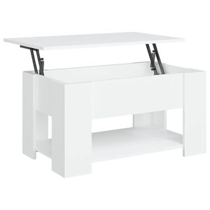 vidaXL Coffee Table White 79x49x41 cm Engineered Wood