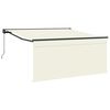 vidaXL Retractable Awning Cream 300 x 250 cm Polyester and Aluminium