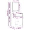 vidaXL Dressing Table White 50 x 41 x 140 cm Engineered Wood