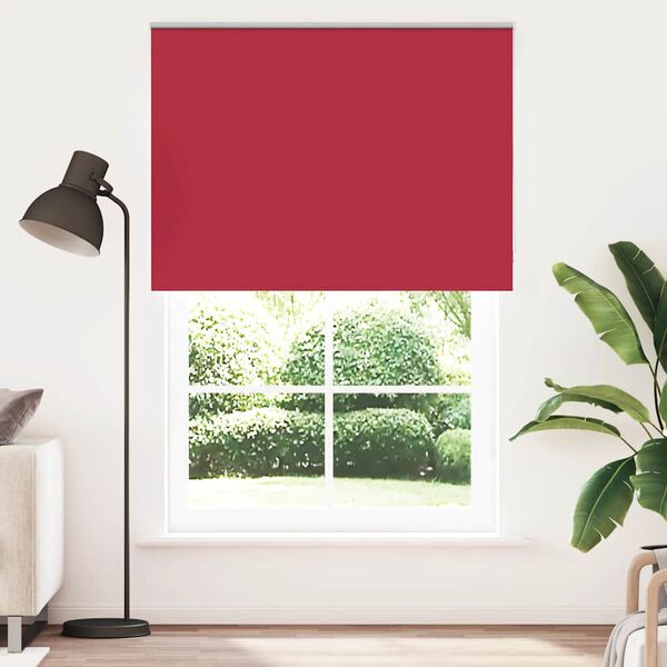 vidaXL Roller Blind Blackout Red 155x210 cm Fabric Width 151.6 cm Polyester