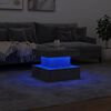 vidaXL Coffee Table with LED Lights Concrete Grey 50x50x40 cm