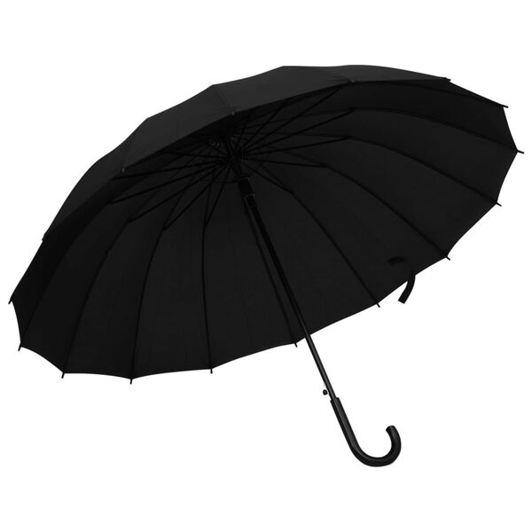 vidaXL Umbrella Automatic Black 120 cm