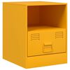 vidaXL Bedside Cabinet Mustard Yellow 34.5x39x44 cm Steel
