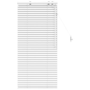 vidaXL Venetian Blind White 65 x 130 cm 35 mm Solid Paulownia Wood