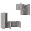 vidaXL 4 Piece TV Wall Units Grey Sonoma Engineered Wood