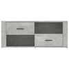vidaXL TV Cabinet Concrete Grey 100x35x40 cm Engineered Wood