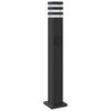 vidaXL Outdoor Floor Lamp with Outlet Black 80 cm Aluminium