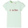 Kids' T-shirt with Cap Sleeves Soft Green 104