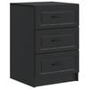 vidaXL Bedside Cabinet Black 43 x 41 x 63.5 cm Engineered Wood