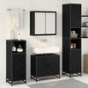 vidaXL Bathroom Furniture Set 4 pcs Black Oak Engineered Wood