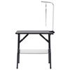 vidaXL Adjustable Dog Grooming Table with 1 Loop and Basket