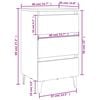 vidaXL Bed Cabinet with Metal Legs White 40x35x69 cm