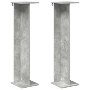 vidaXL Plant Stand 2 pcs Concrete Grey 25 x 25.5 x 100.5 cm