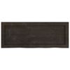 vidaXL Wall Shelf Dark Brown 80x30x(2-6) cm Treated Solid Wood Oak