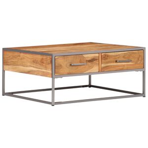 vidaXL Coffee Table 75x75x35 cm Solid Acacia Wood