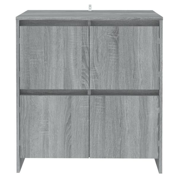 vidaXL Sideboards 2 pcs Grey Sonoma 70x41x75 cm Engineered Wood