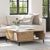 vidaXL Coffee Table Artisan Oak 80 x 80 x 36.5 cm Engineered Wood