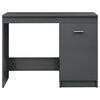 vidaXL Desk High Gloss Grey 100x50x76 cm Engineered Wood