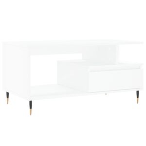 vidaXL Coffee Table White 90x49x45 cm Engineered Wood