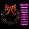 vidaXL Wreath with 60 LEDs Warm white 75 cm Rattan