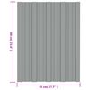 vidaXL Roof Panel 12 pcs Grey 60 x 45 cm Galvanised steel
