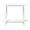 vidaXL Console Table White 110x40x80 cm Solid Wood Pine