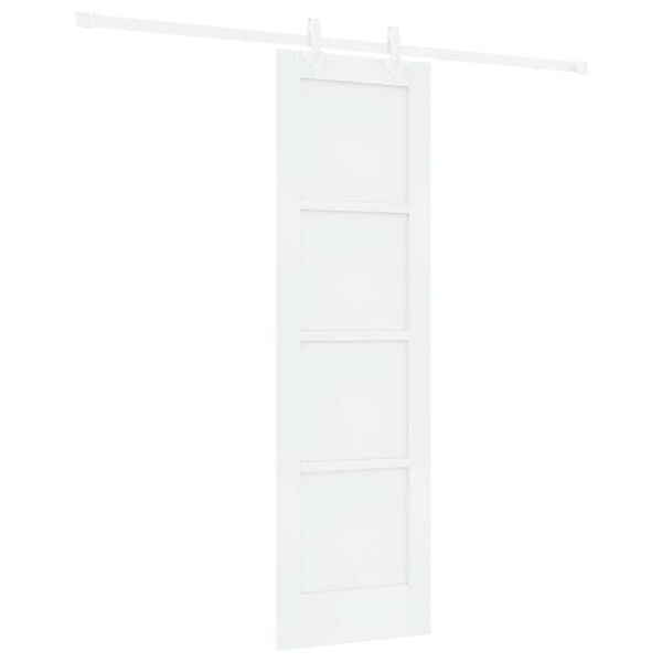 vidaXL Sliding Door White 61 x 198.5 cm Solid Pine Wood