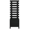 vidaXL Garden Planter with Rack Black 39x39.5x114 cm Solid Wood Pine