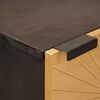 vidaXL Side Cabinet Black and Gold 40 x 33.5 x 110 cm Solid Mango Wood