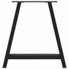 vidaXL Dining Table Legs A-Shaped 2 pcs Black 80x(72-73) cm Steel
