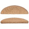 vidaXL Stair Mats 10 pcs 56x17x3 cm Beige Half Round