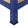 vidaXL 4-Layer Storage Shelves 3 pcs Blue Steel&Engineered Wood