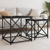 vidaXL Nesting Coffee Tables 2 pcs Black Engineered Wood